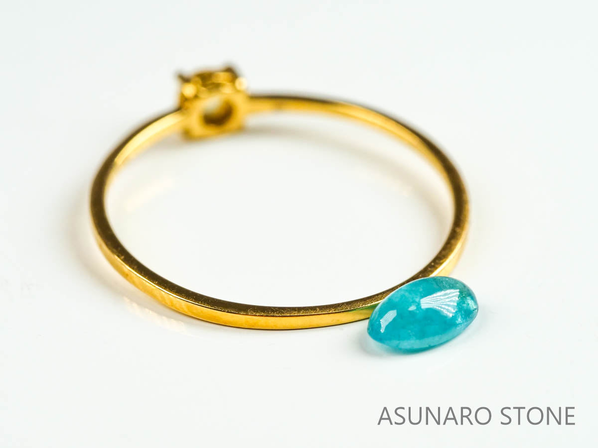 パライバトルマリン　カボション　ブラジル産　0.39ct   【220727-1023】