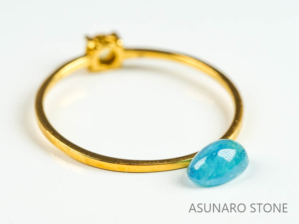 パライバトルマリン　カボション　ブラジル産　0.54ct   【220727-1024】