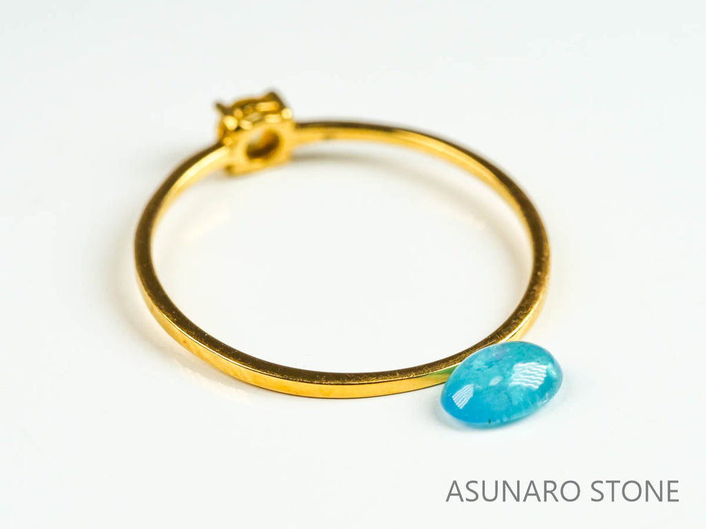 パライバトルマリン　カボション　ブラジル産　0.37ct   【220727-1025】