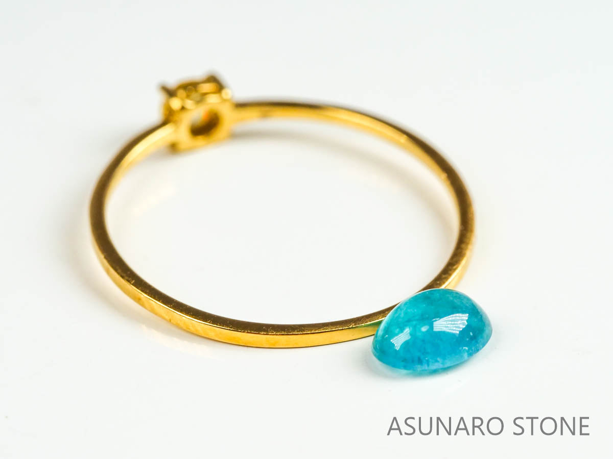 パライバトルマリン　カボション　ブラジル産　0.51ct   【220727-1026】