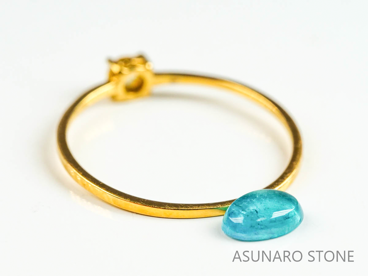 パライバトルマリン　カボション　ブラジル産　0.48ct   【220727-1030】