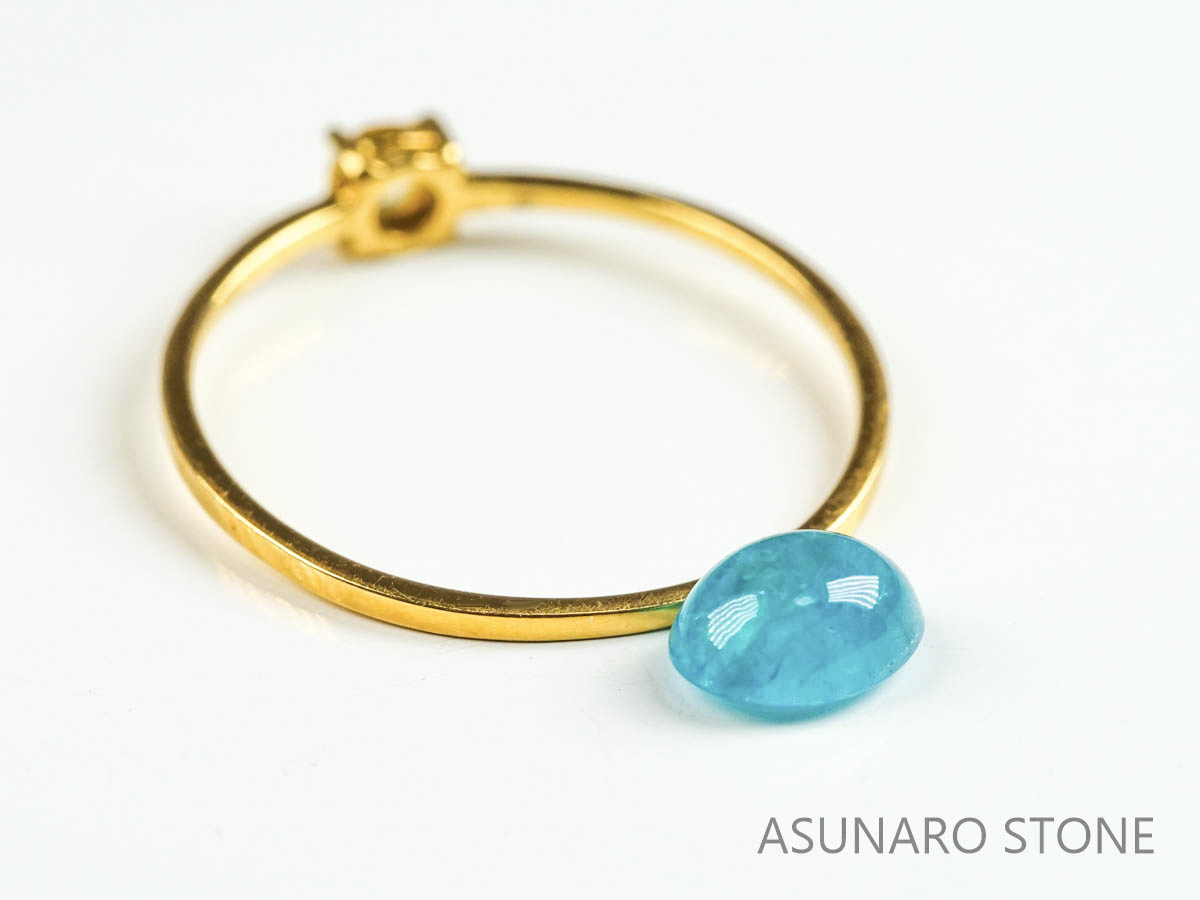 パライバトルマリン　カボション　ブラジル産　0.82ct   【220727-1035】