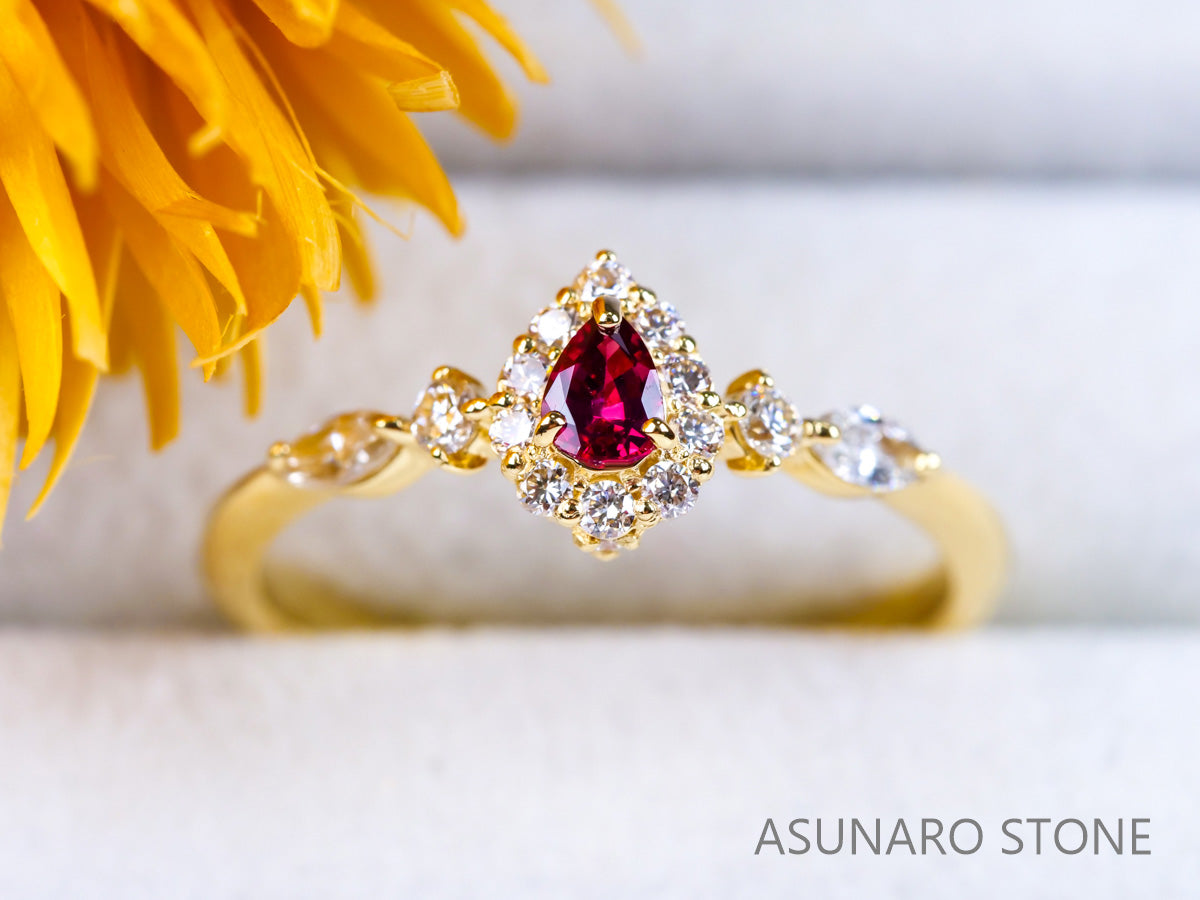 【お仕立て用】空枠番号：551G　3.5×2.5mm用　リング枠　取り巻き【オーダージュエリー用】