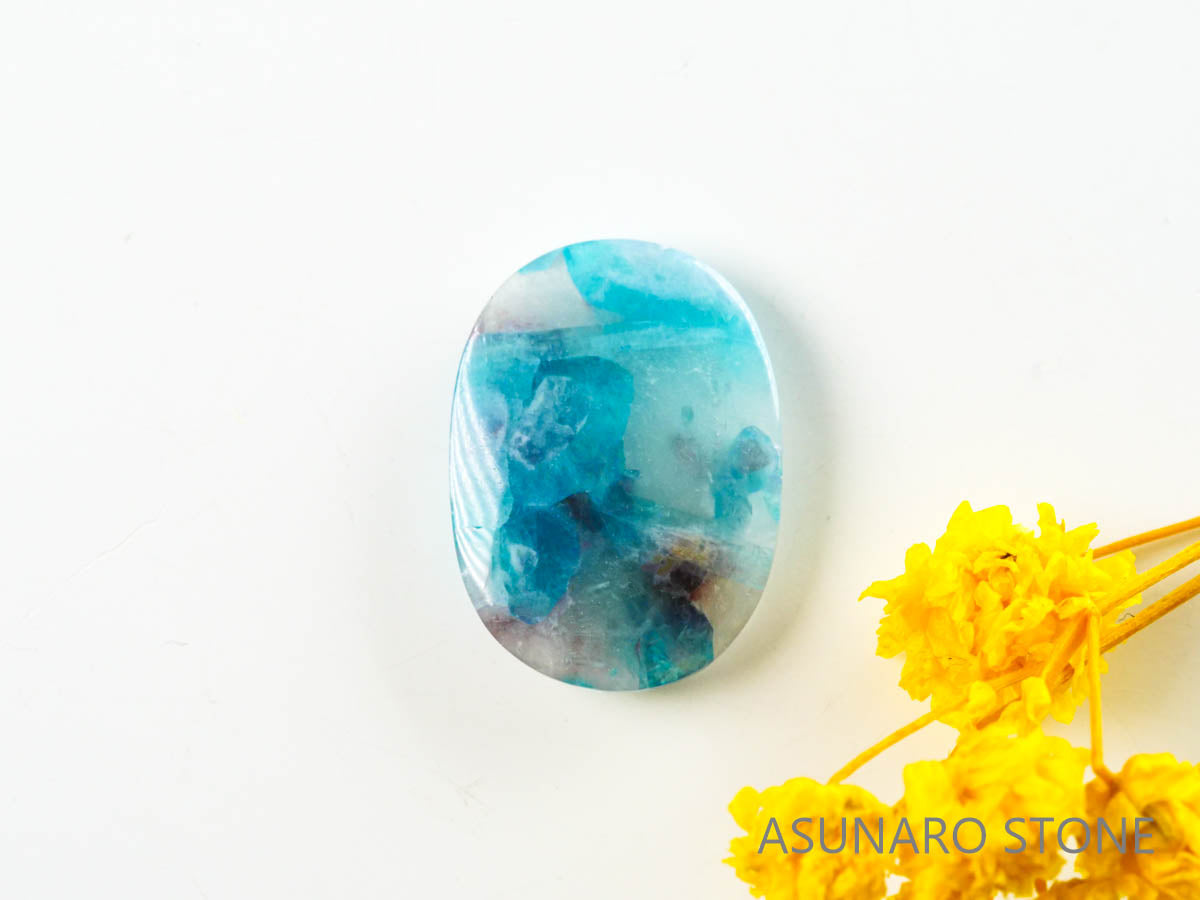 すずりん様アパタイト♡レピド♡ソーダ♡トルマリン♡サンストーン共生No1682 パライバトルマリンインクォーツ オーバル ブラジル産 4.22ct 【220810