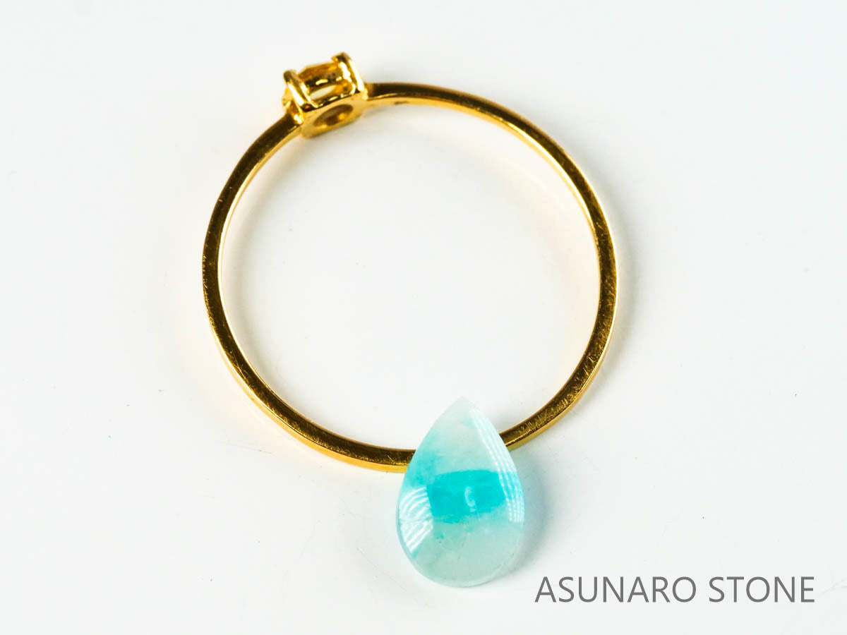 パライバトルマリンインクォーツ　ペアシェイプ　ブラジル産 　0.72ct 【220810-1086】