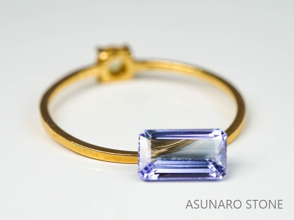 ゾイサイト（タンザナイト）  エメラルドカット　タンザニア産　　0.93ct【220818-1084】