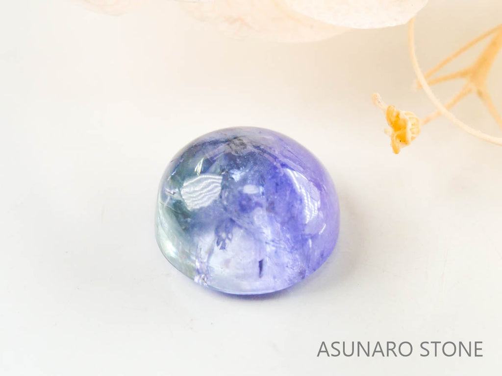 バイカラーゾイサイト（タンザナイト）  カボション　タンザニア産　　1.80ct【220826-1101】