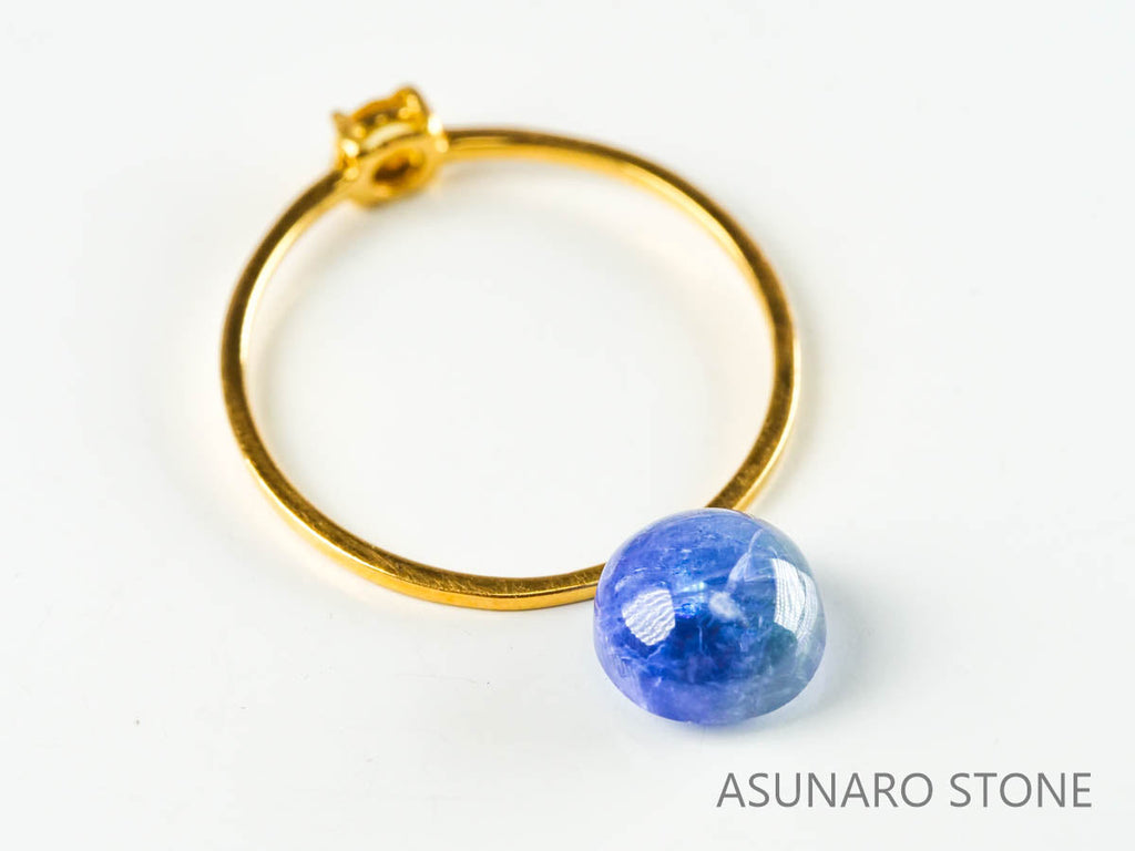 バイカラーゾイサイト（タンザナイト）  カボション　タンザニア産　　2.01ct【220826-1102】