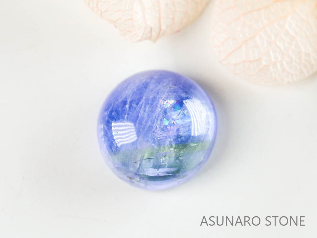 バイカラーゾイサイト（タンザナイト）  カボション　タンザニア産　　1.77ct【220826-1103】