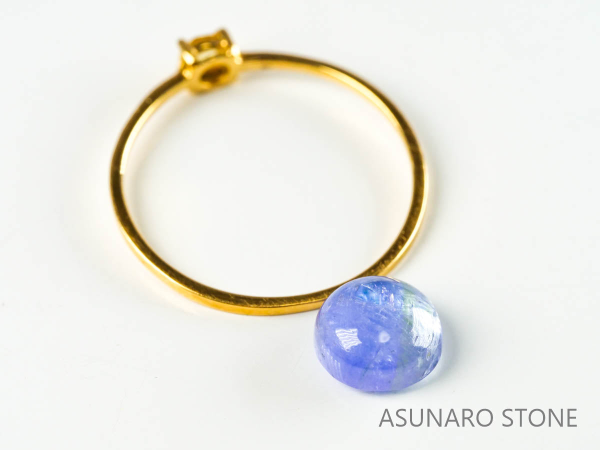 バイカラーゾイサイト（タンザナイト）  カボション　タンザニア産　　1.77ct【220826-1103】