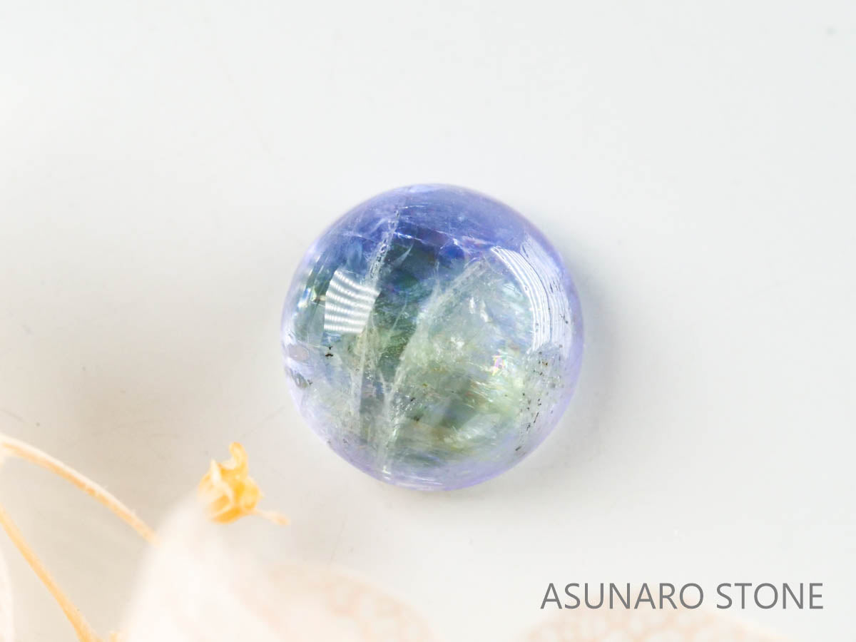 バイカラーゾイサイト（タンザナイト）  カボション　タンザニア産　　1.21ct【220826-1104】