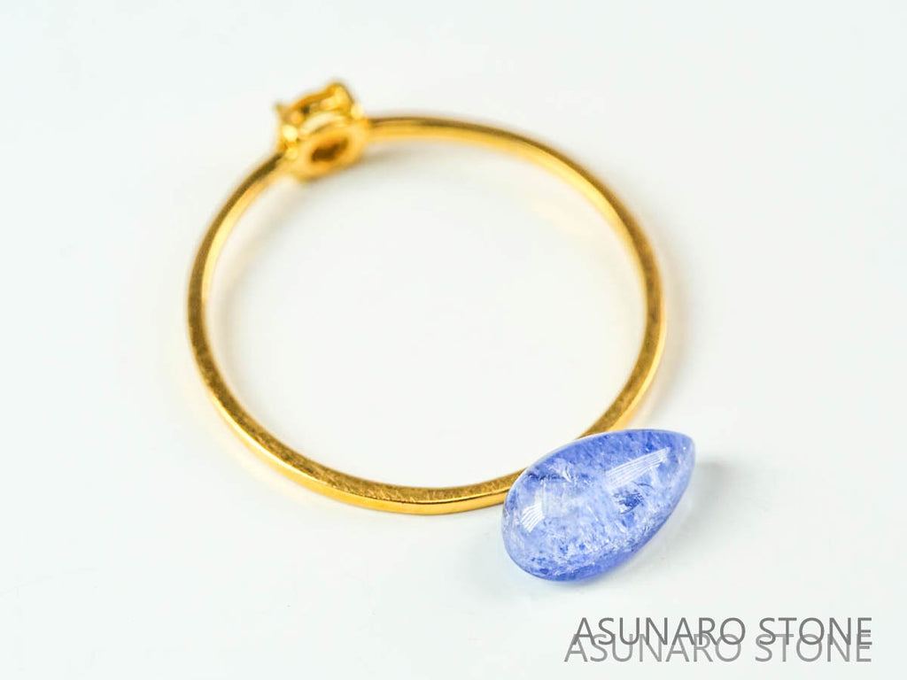 デュモルチェライトインクォーツ　カボション ブラジル産 　0.99ct 【220916-1105】