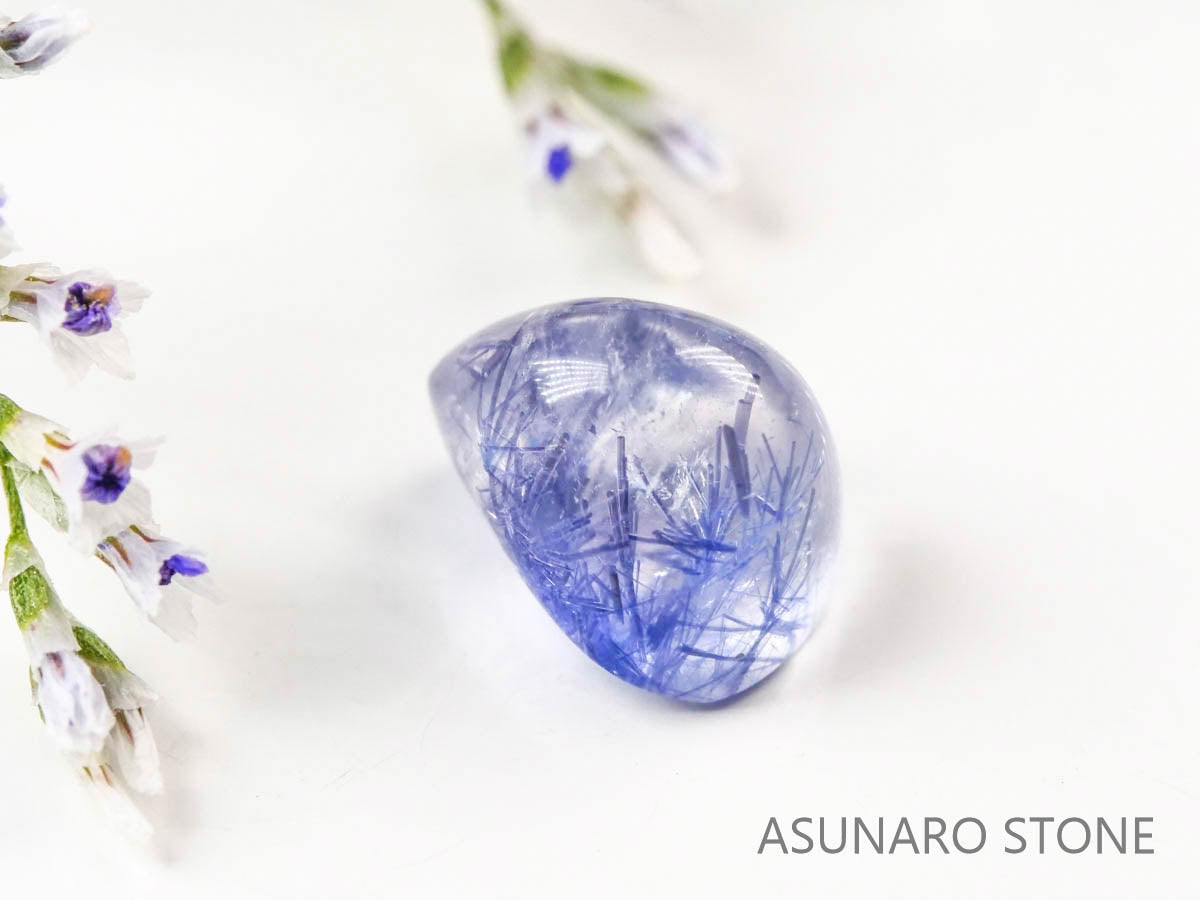 デュモルチェライトインクォーツ　カボション ブラジル産 　1.10ct 【220916-1106】