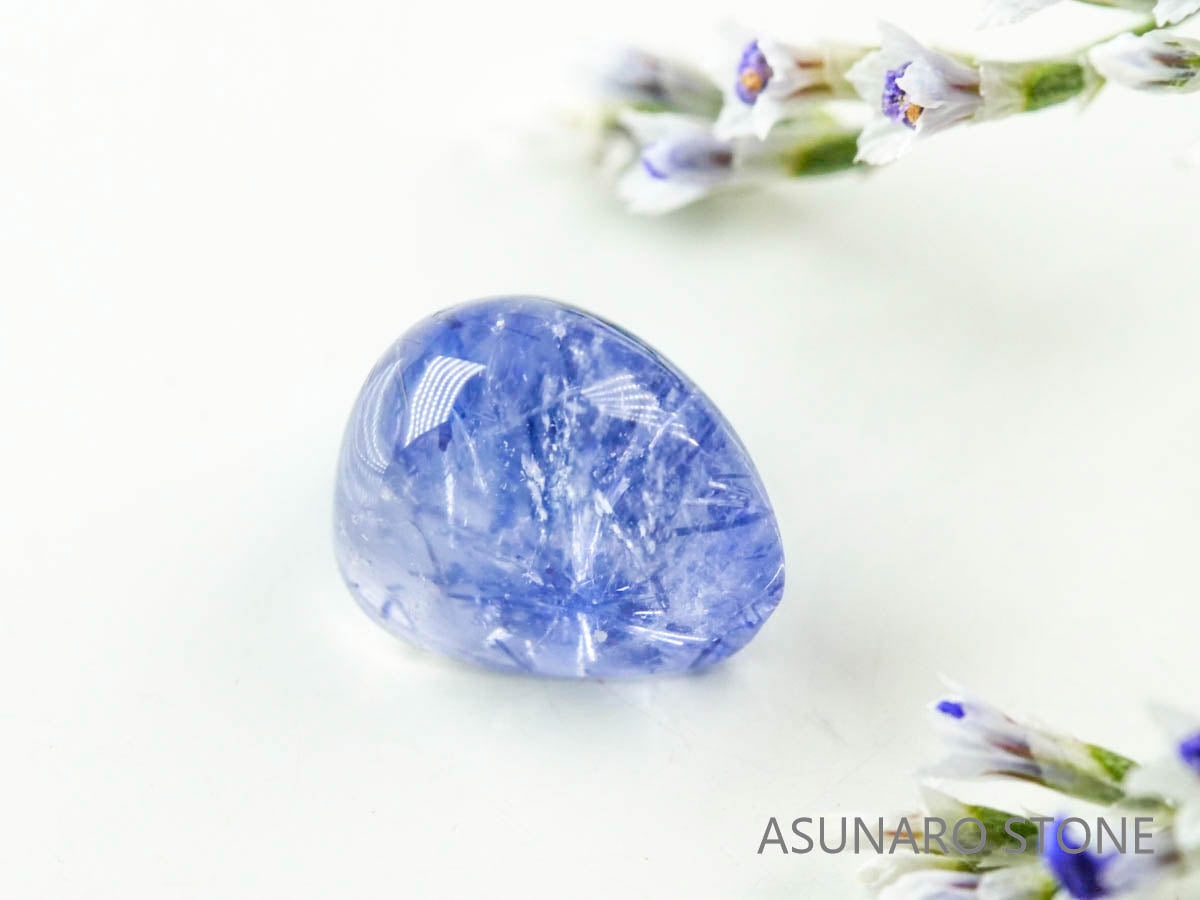 デュモルチェライトインクォーツ　カボション ブラジル産 　1.10ct 【220916-1106】