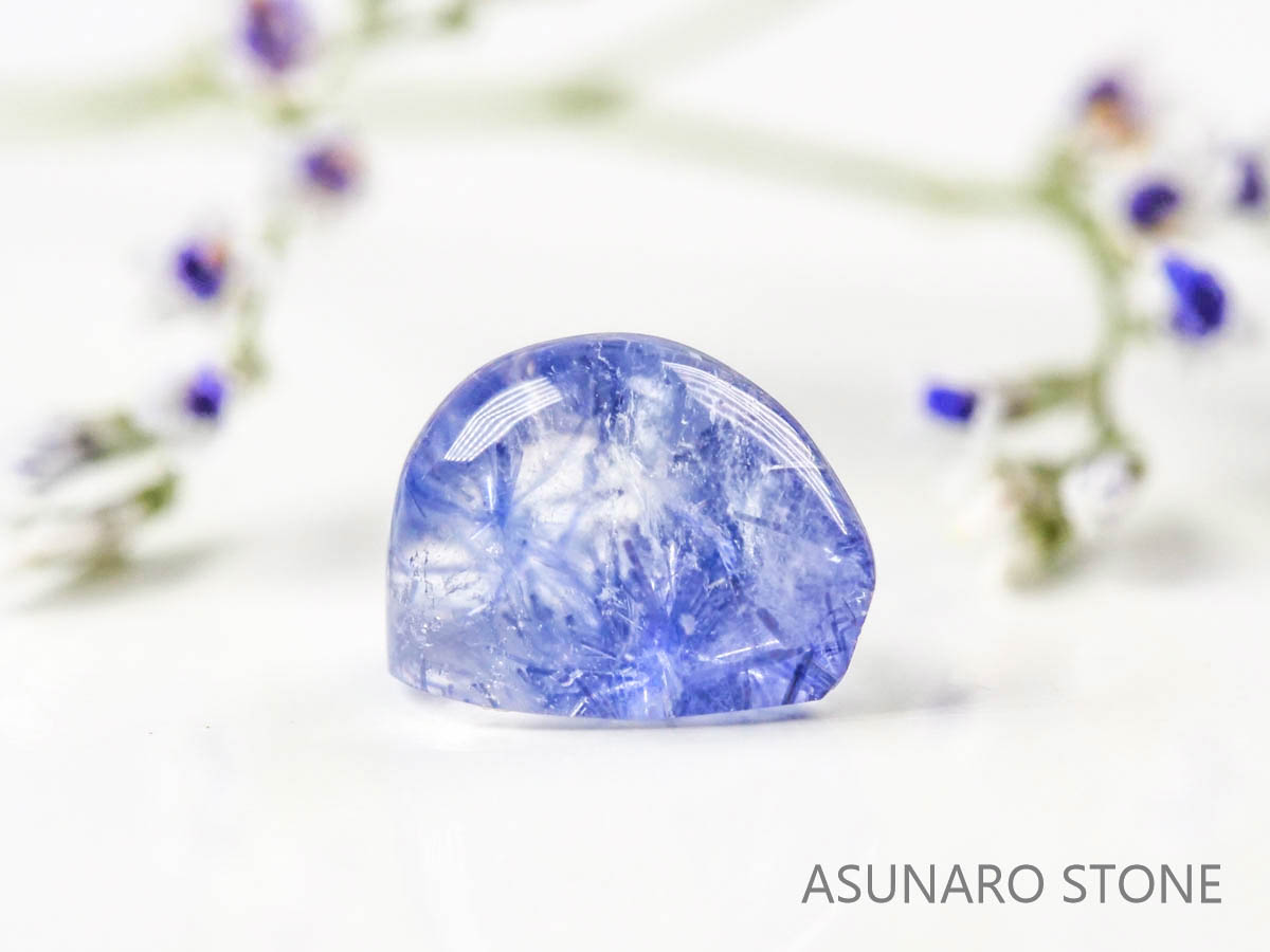 デュモルチェライトインクォーツ　カボション ブラジル産 　1.10ct 【220916-1106】