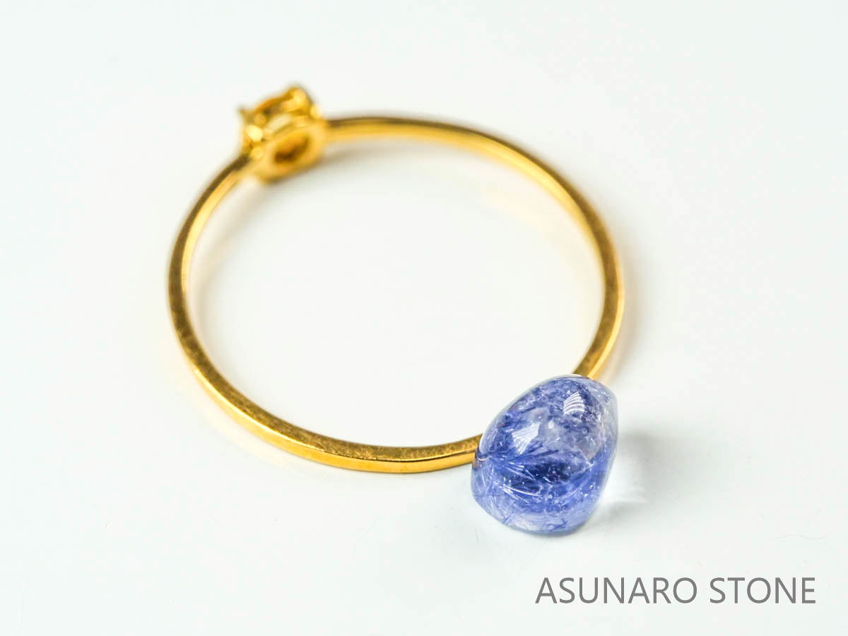 デュモルチェライトインクォーツ　カボション ブラジル産 　1.10ct 【220916-1106】