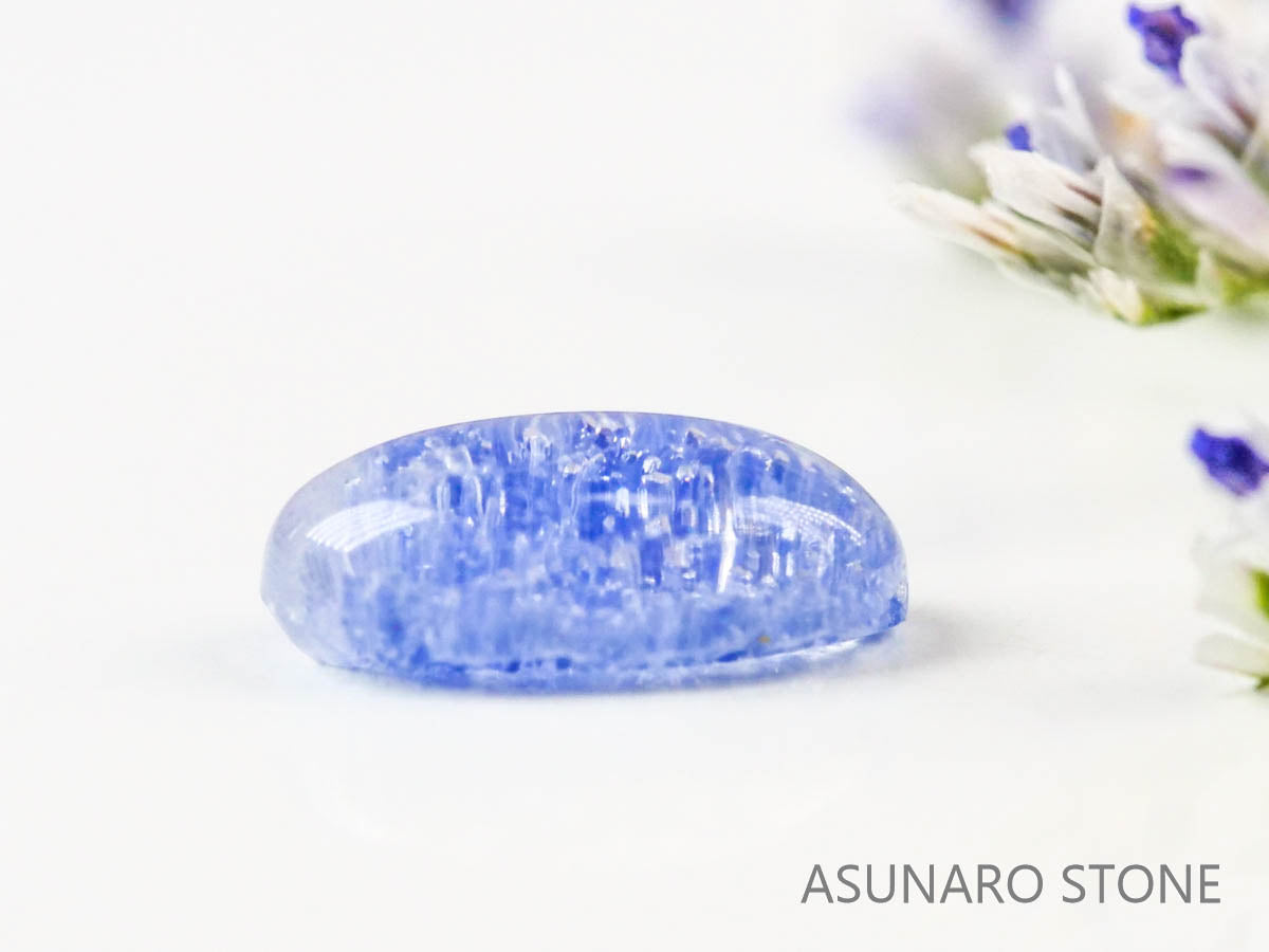 デュモルチェライトインクォーツ　カボション ブラジル産 　0.64ct 【220916-1107】