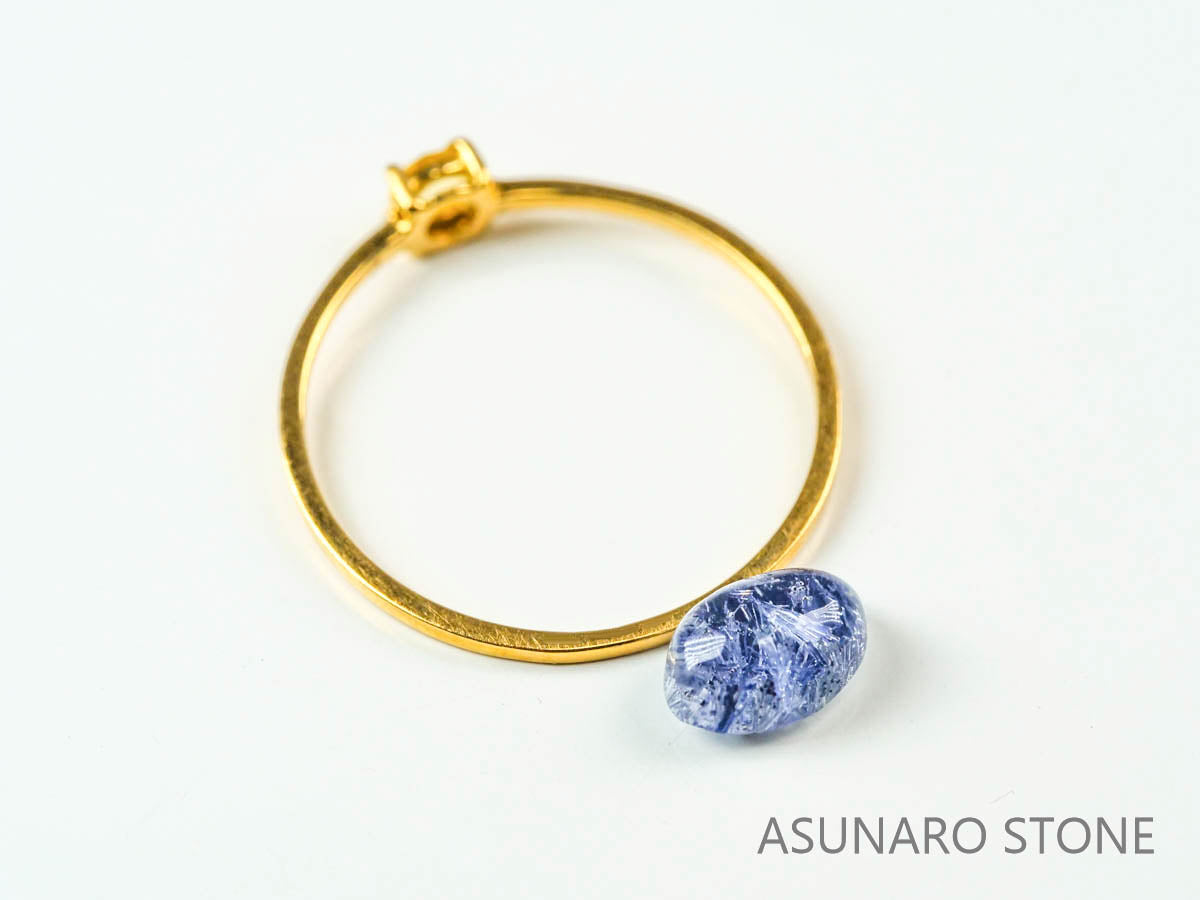 デュモルチェライトインクォーツ　カボション ブラジル産 　0.94ct 【220916-1108】