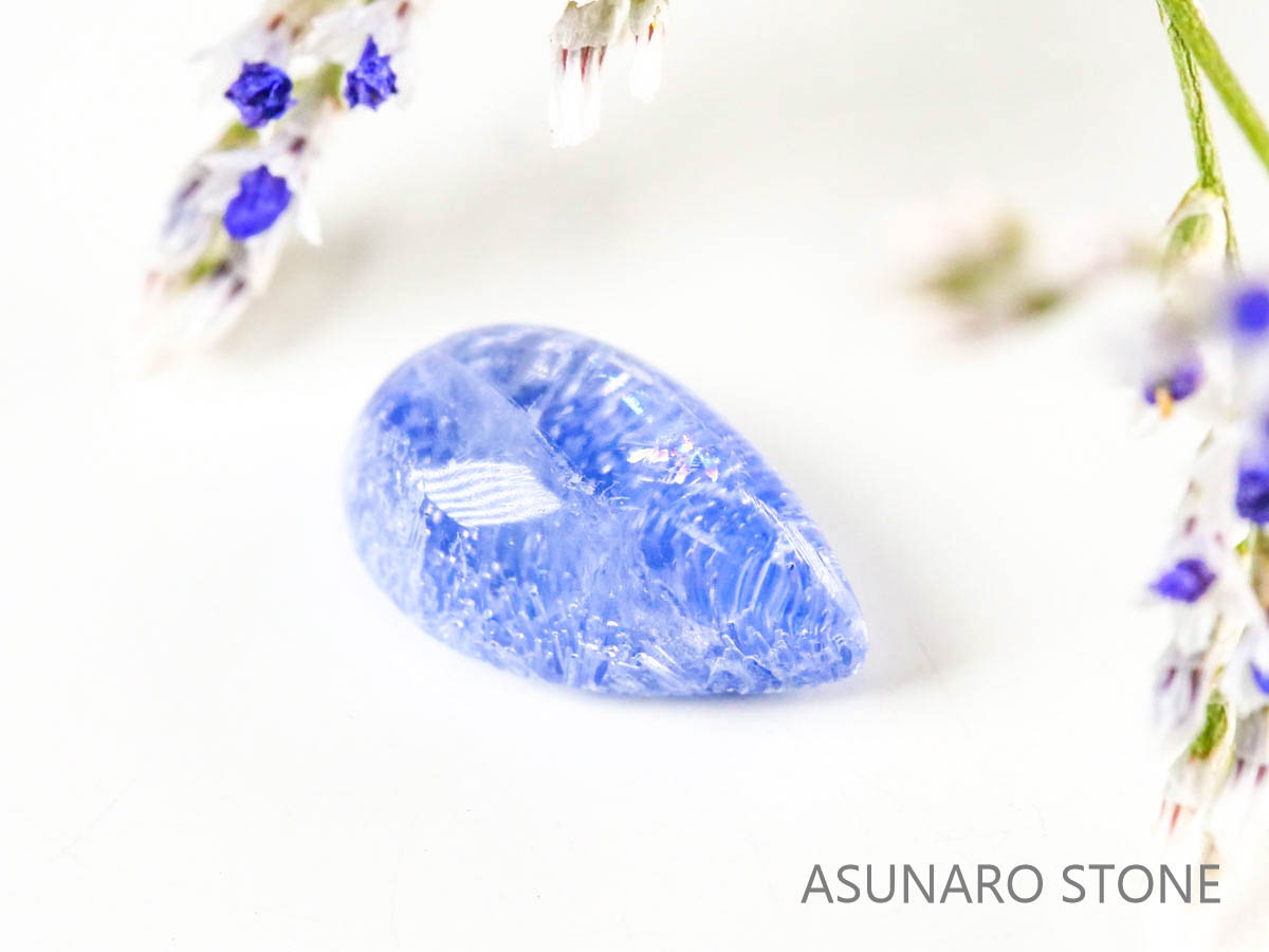 デュモルチェライトインクォーツ　カボション ブラジル産 　1.18ct 【220916-1113】