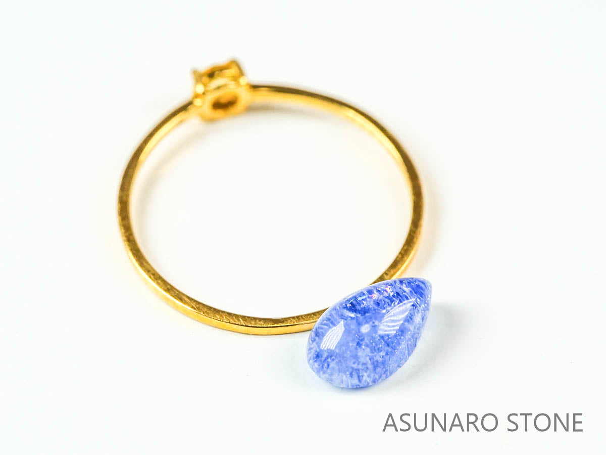 デュモルチェライトインクォーツ　カボション ブラジル産 　1.18ct 【220916-1113】