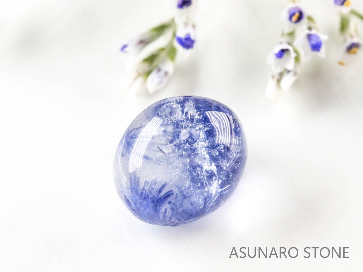 デュモルチェライトインクォーツ　カボション ブラジル産 　2.36ct 【220916-1114】