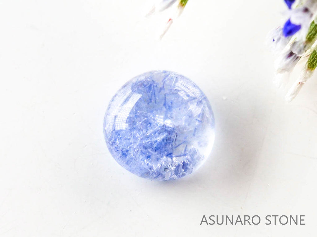 デュモルチェライトインクォーツ　カボション ブラジル産 　0.64ct 【220916-1115】