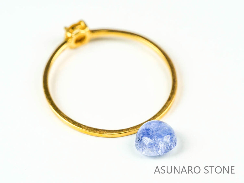 デュモルチェライトインクォーツ　カボション ブラジル産 　0.64ct 【220916-1115】