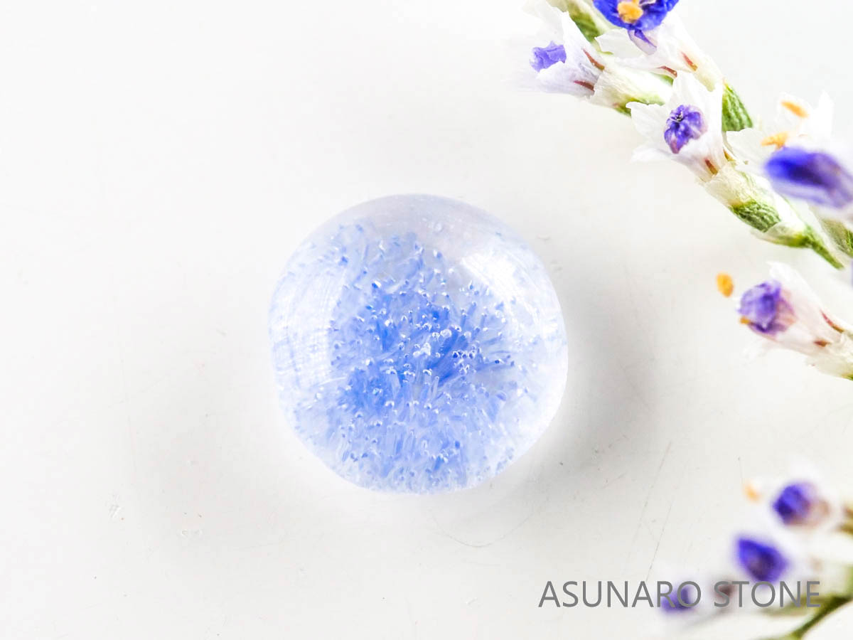 デュモルチェライトインクォーツ　カボション ブラジル産 　0.63ct 【220916-1120】