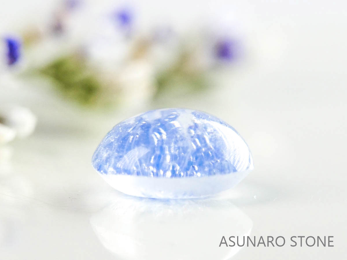 デュモルチェライトインクォーツ　カボション ブラジル産 　0.63ct 【220916-1120】