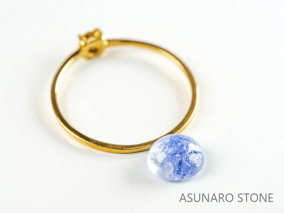 デュモルチェライトインクォーツ　カボション 　ブラジル産 　1.04ct 【220916-1121】