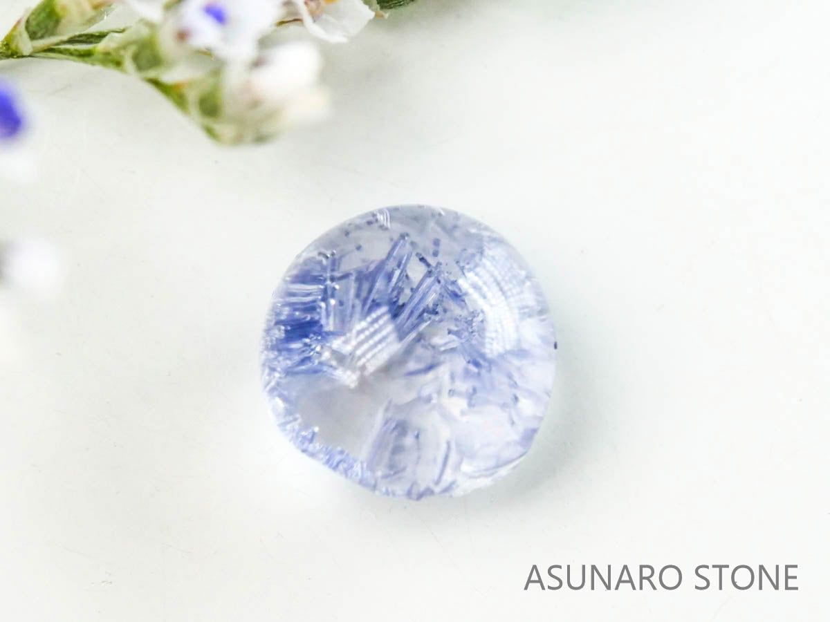 デュモルチェライトインクォーツ　カボション 　ブラジル産 　0.80ct 【220916-1125】