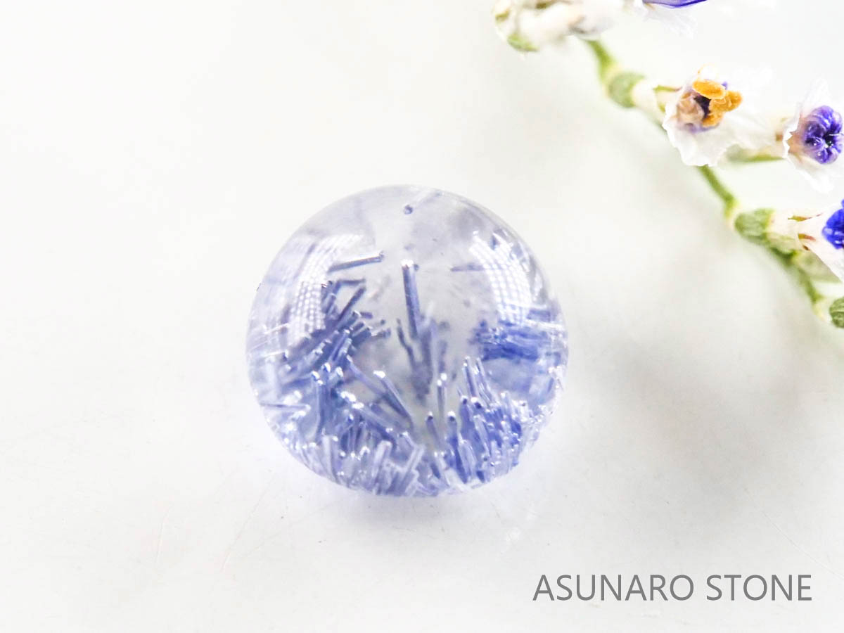 デュモルチェライトインクォーツ　カボション 　ブラジル産 　0.80ct 【220916-1125】