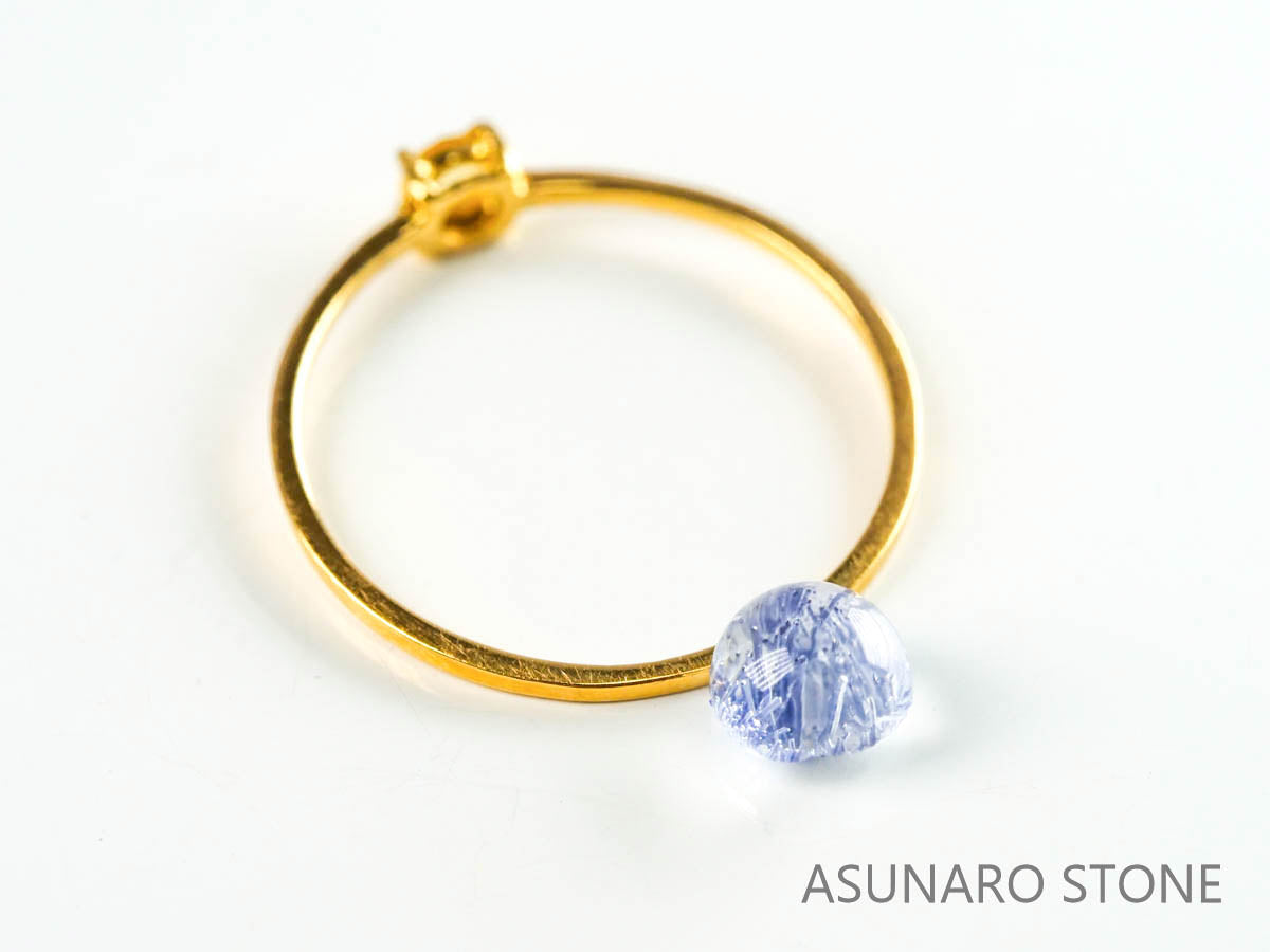 デュモルチェライトインクォーツ　カボション 　ブラジル産 　0.80ct 【220916-1125】