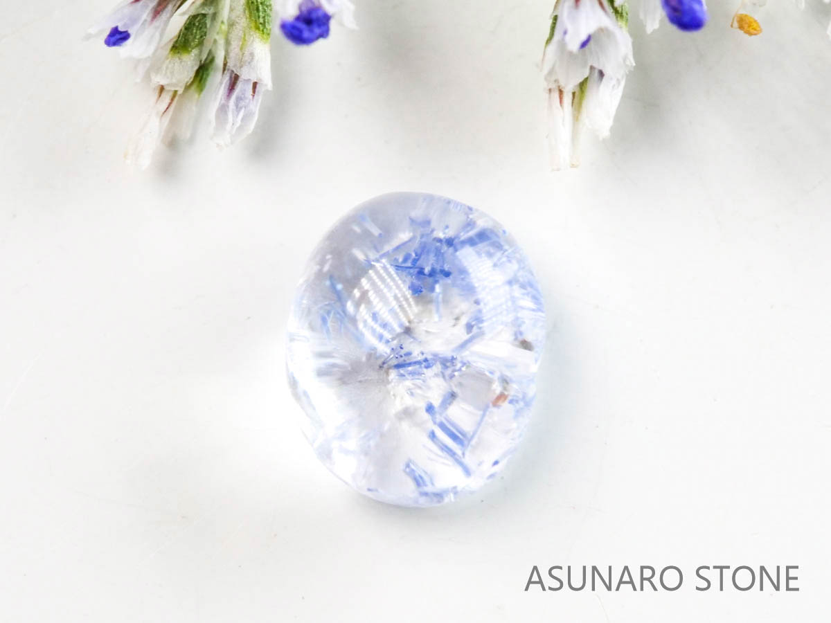 デュモルチェライトインクォーツ　カボション 　ブラジル産 　0.67ct 【220916-1127】