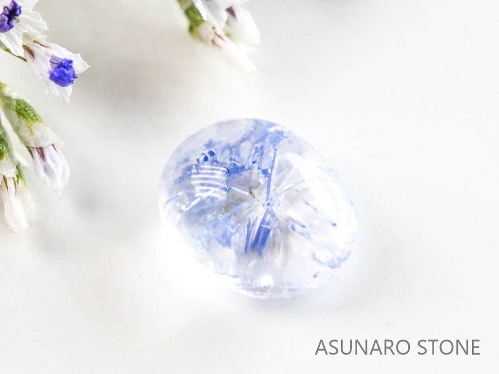 デュモルチェライトインクォーツ　カボション 　ブラジル産 　0.67ct 【220916-1127】