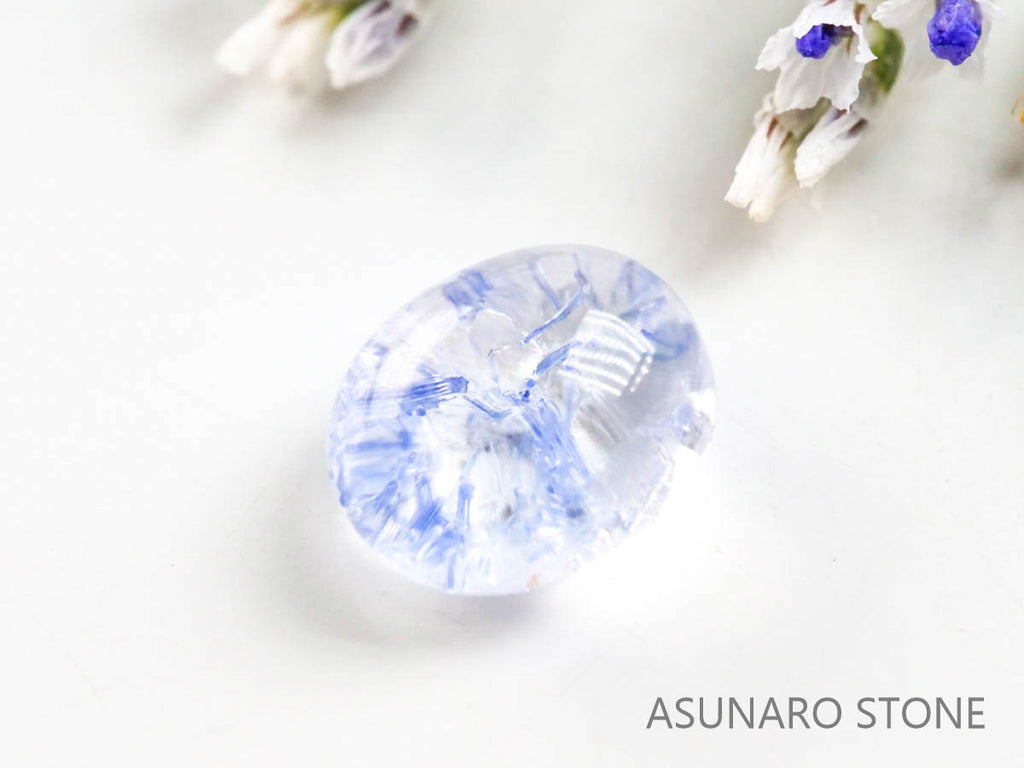 デュモルチェライトインクォーツ　カボション 　ブラジル産 　0.67ct 【220916-1127】