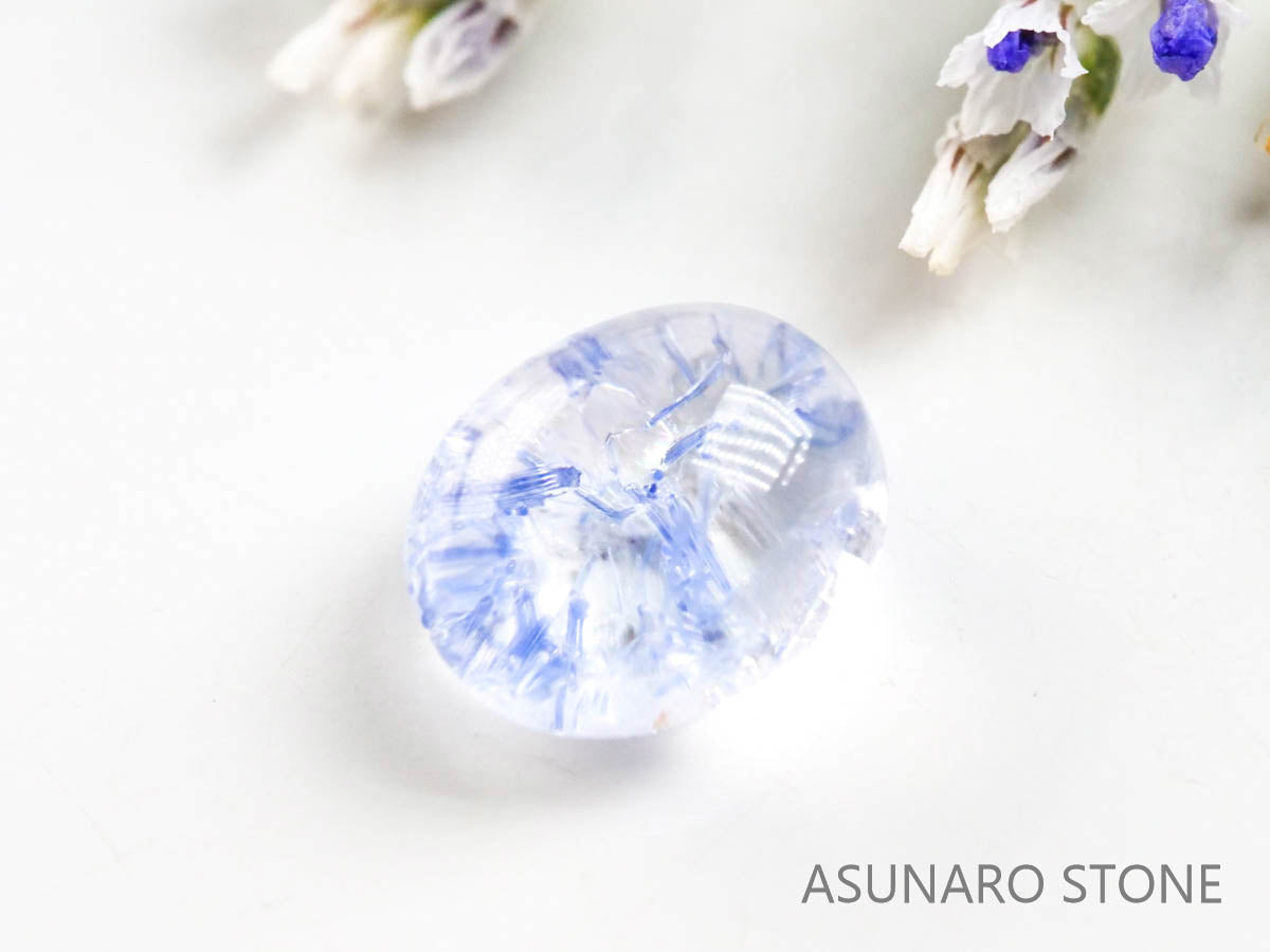 デュモルチェライトインクォーツ　カボション 　ブラジル産 　0.67ct 【220916-1127】