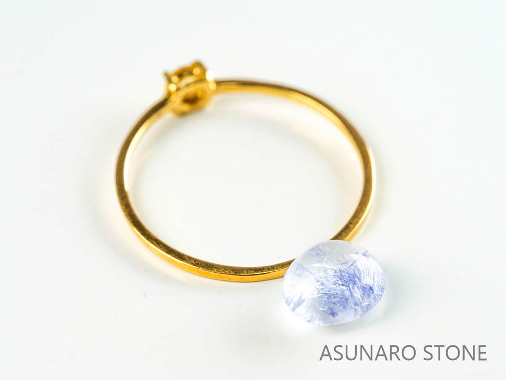 デュモルチェライトインクォーツ　カボション 　ブラジル産 　1.27ct 【220916-1128】