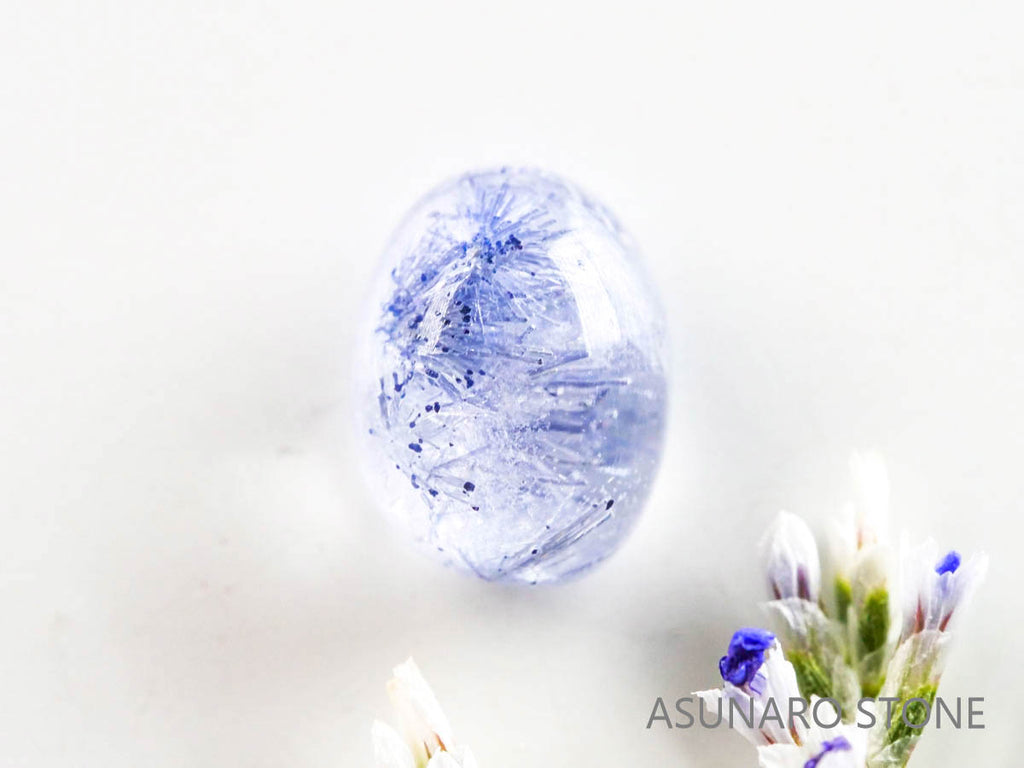 デュモルチェライトインクォーツ　カボション 　ブラジル産 　0.97ct 【220916-1129】