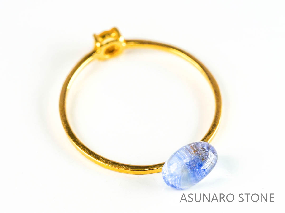 デュモルチェライトインクォーツ　カボション 　ブラジル産 　0.81ct 【220916-1131】