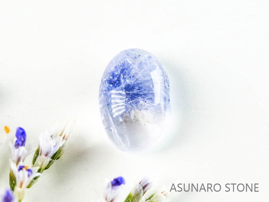 デュモルチェライトインクォーツ　カボション 　ブラジル産 　0.92ct 【220916-1132】