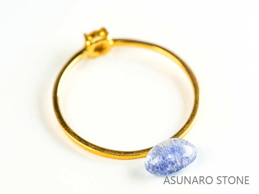 デュモルチェライトインクォーツ　カボション 　ブラジル産 　0.60ct 【220916-1133】