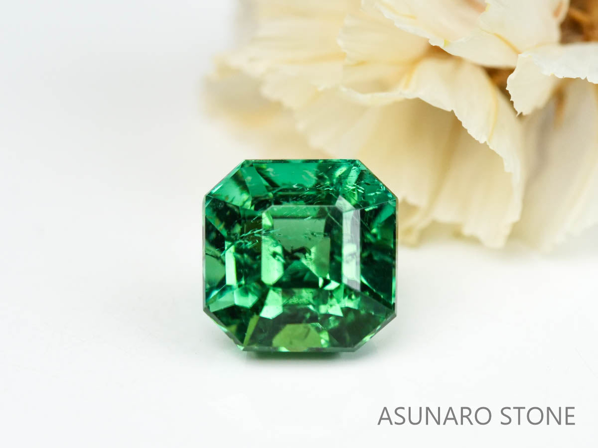 ブルーグリーントルマリン 　アッシャーカット 　アフガニスタン産 1.45ct　【221109-1140】