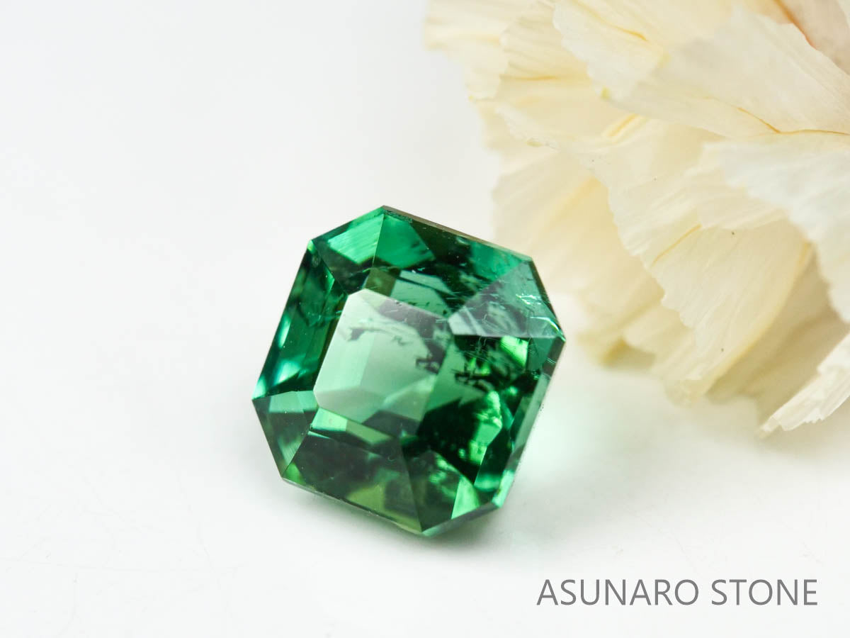 ブルーグリーントルマリン 　アッシャーカット 　アフガニスタン産 1.45ct　【221109-1140】