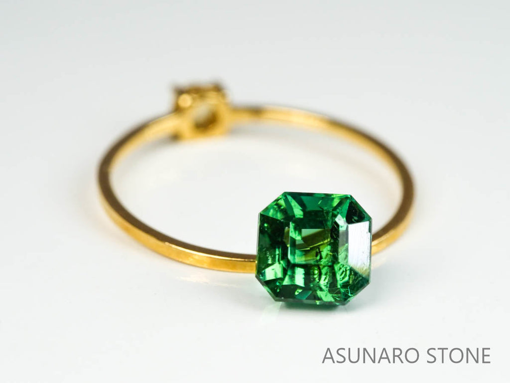 ブルーグリーントルマリン 　アッシャーカット 　アフガニスタン産 1.45ct　【221109-1140】