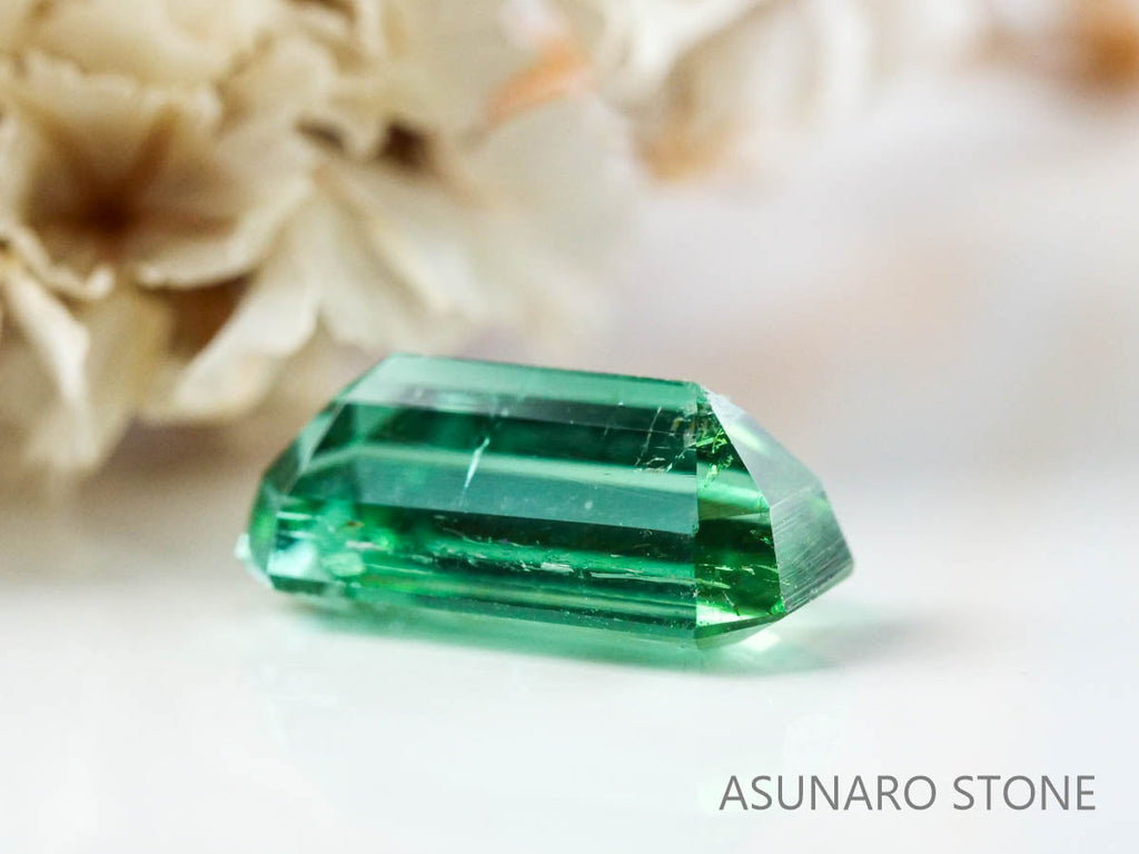 ブルーグリーントルマリン 　エメラルドカット 　アフガニスタン産 　1.65ct　【221109-1142】