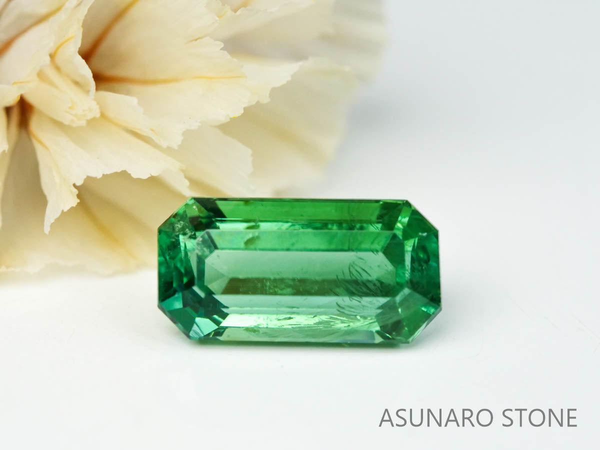 ブルーグリーントルマリン 　エメラルドカット 　アフガニスタン産 　1.44ct　【221109-1143】