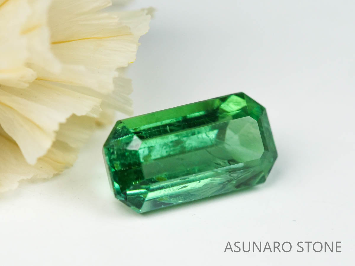 ブルーグリーントルマリン 　エメラルドカット 　アフガニスタン産 　1.44ct　【221109-1143】