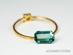 ブルーグリーントルマリン 　エメラルドカット 　アフガニスタン産 　1.28ct　【221109-1144】
