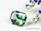 バイカラーサファイア 　エメラルドカット　 スリランカ産　0.48ct【221017-1153】